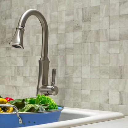Bone Porcelain 12 In. X 12.875 In. Metal and Composite Peel and Stick Tile Backsplash (1.07 Sq. Ft./Pack)