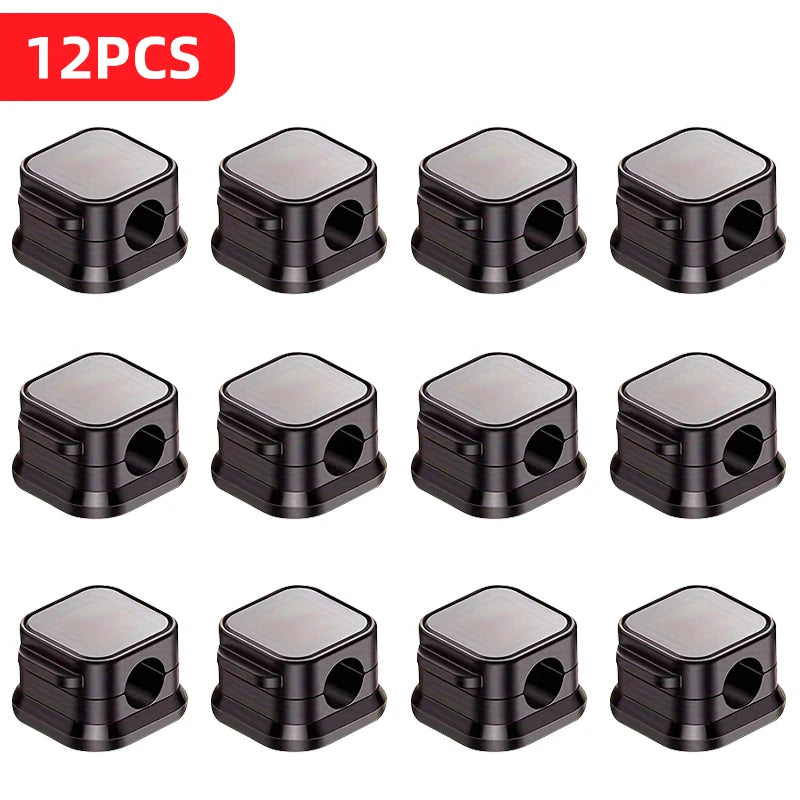 6/12/18 PCS Magnetic Cable Organiser Clips Cable Management Wire Manager Cord Holder Charging Cable Winder Wall Mounted Hook